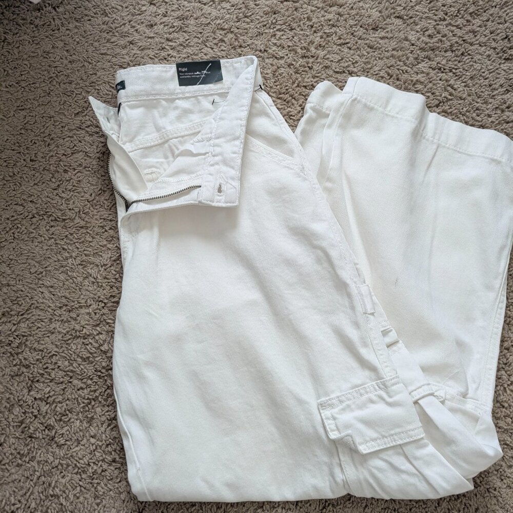 Women's Mid-Rise Wide Leg Cargo Baggy Jeans - Wild Fable Size 6/R